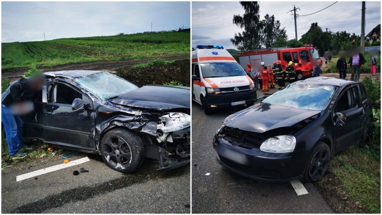 FOTO Accidentul cu patru răniți de la Bunești a fost produs de o șoferiță din Bosanci