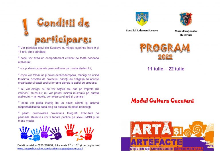 FOTO Muzeul Național al Bucovinei organizează cea de-a V-a ediție a proiectului cultural „Atelier de arheologie experimentală Artă și Artefacte”