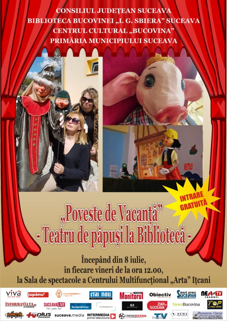 Biblioteca Bucovinei îi invită pe copii la teatru de păpuși