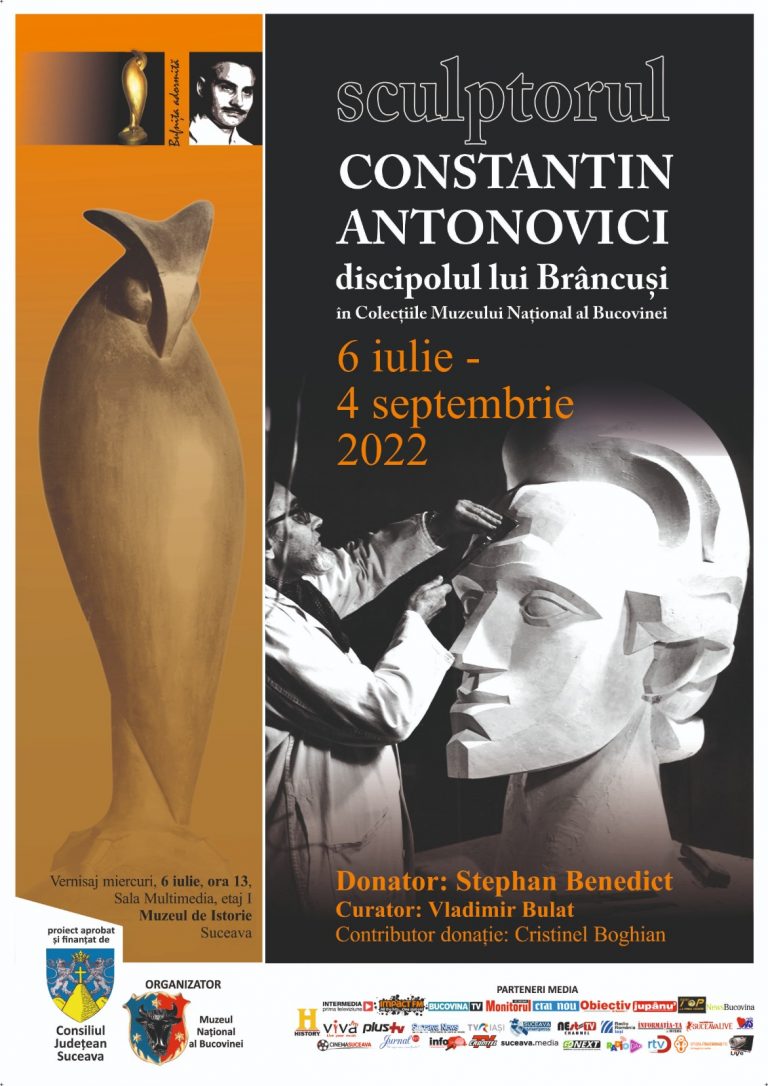 Muzeul Național al Bucovinei organizează expoziția de sculptură „Constantin Antonovici – Discipolul lui Brâncuși în Colecțiile Muzeului Național al Bucovinei”