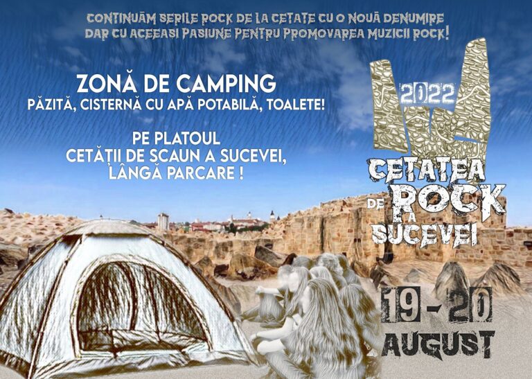 Festivalul Cetatea de Rock a Sucevei se va desfășura în perioada 19 – 20 august