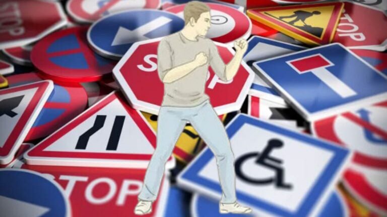 Individul din Hănțești care s-a luat la trântă cu indicatoarele rutiere din Suceava a fost reținut de polițiști