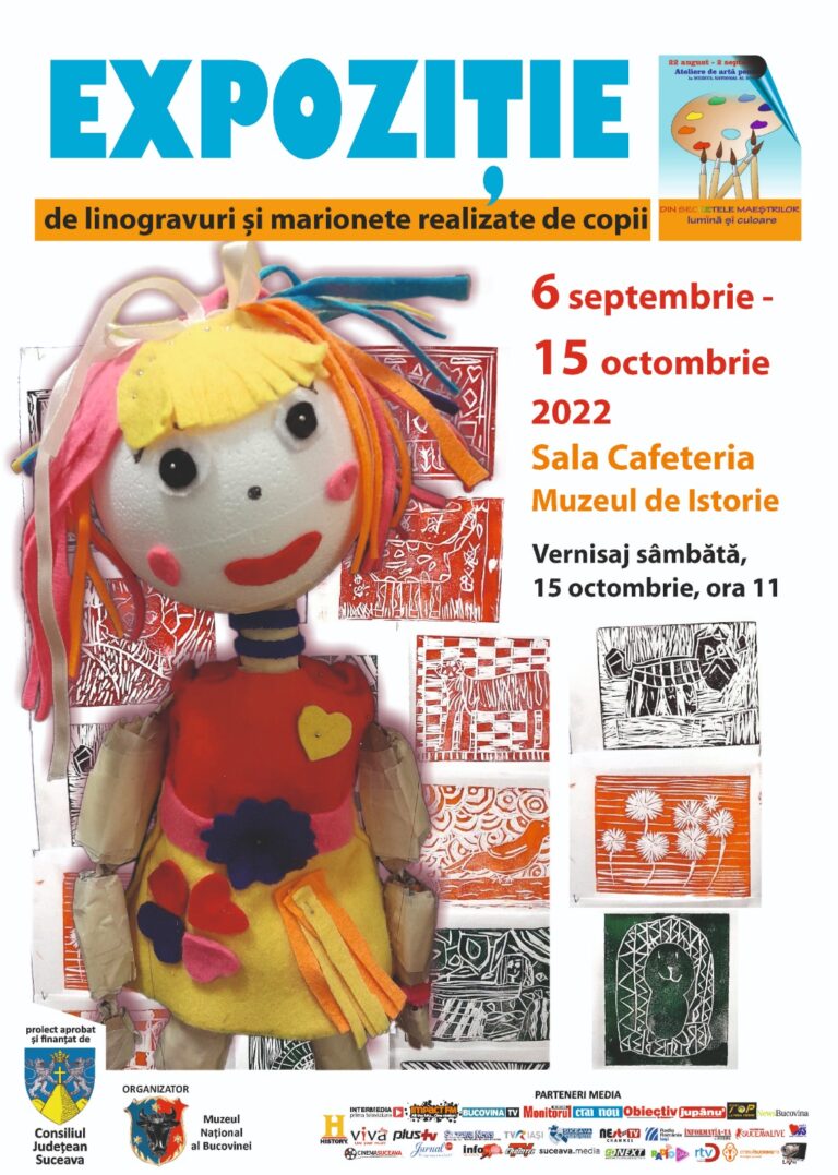 Muzeul Național al Bucovinei organizează expoziția Atelierelor de artă pentru copii „Din secretelor maeștrilor – lumină și culoare 2022”