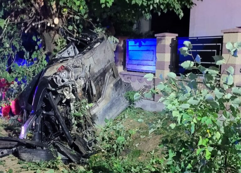 FOTO Un tânăr a ajuns în stare gravă la spital după ce s-a izbit cu mașina într-un copac, la Zvoriștea
