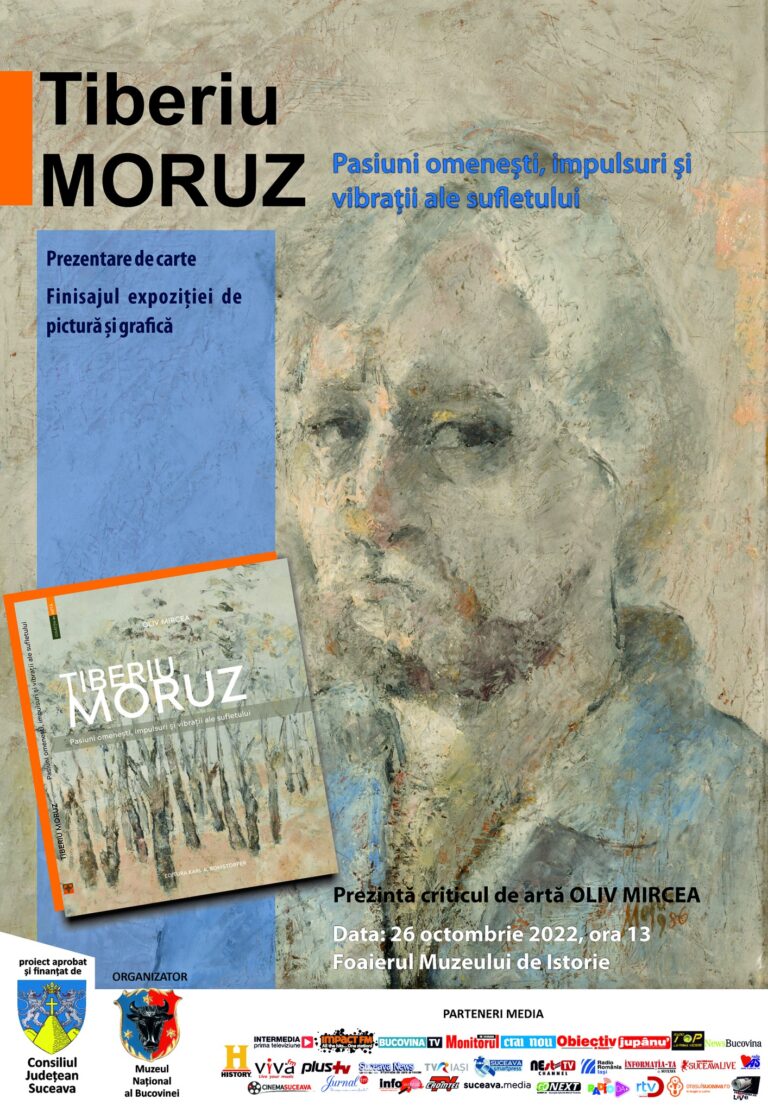 Albumul „Tiberiu Moruz – Pasiuni omenești, impulsuri și vibrații ale sufletului” va fi lansat la Muzeul Național al Bucovinei