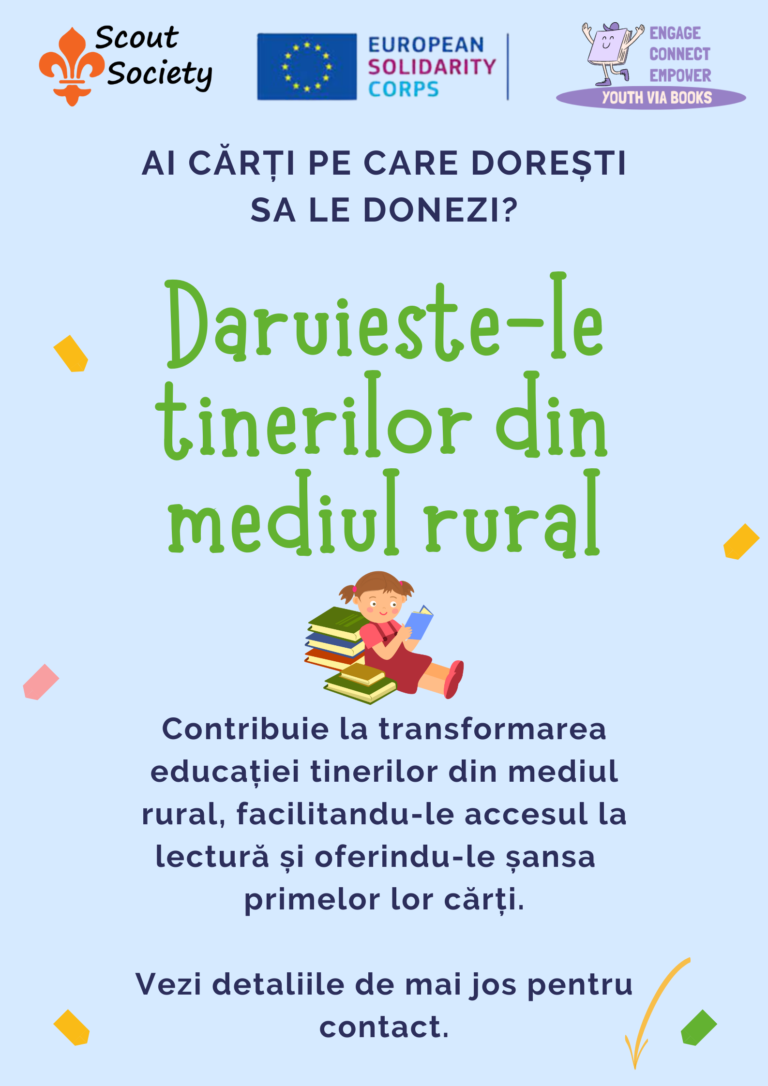 Campanie de strângere de cărți desfășurată în județul Suceava în vederea donării acestora către copiii și tinerii din mediul rural
