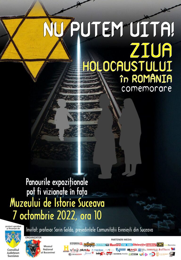 Ziua Holocaustului din România va fi marcată la Muzeul de Istorie prin deschiderea expoziției foto – documentară cu titlul „Nu putem uita…”