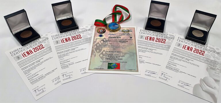 FOTO USV s-a întors cu o medalie de aur și trei de bronz de la International Trade Fair ”Ideas Inventions New Products” – iENA 2022