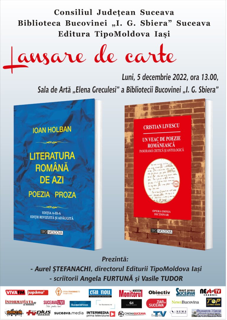 Dublă lansare de carte la Biblioteca Bucovinei