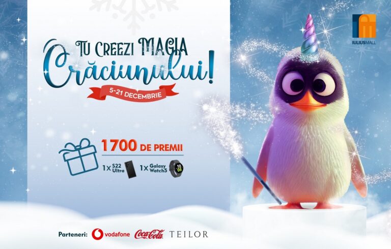 Tu creezi magia Crăciunului: cumpără cadourile perfecte pentru cei dragi și câștigă premii uimitoare la Iulius Mall Suceava