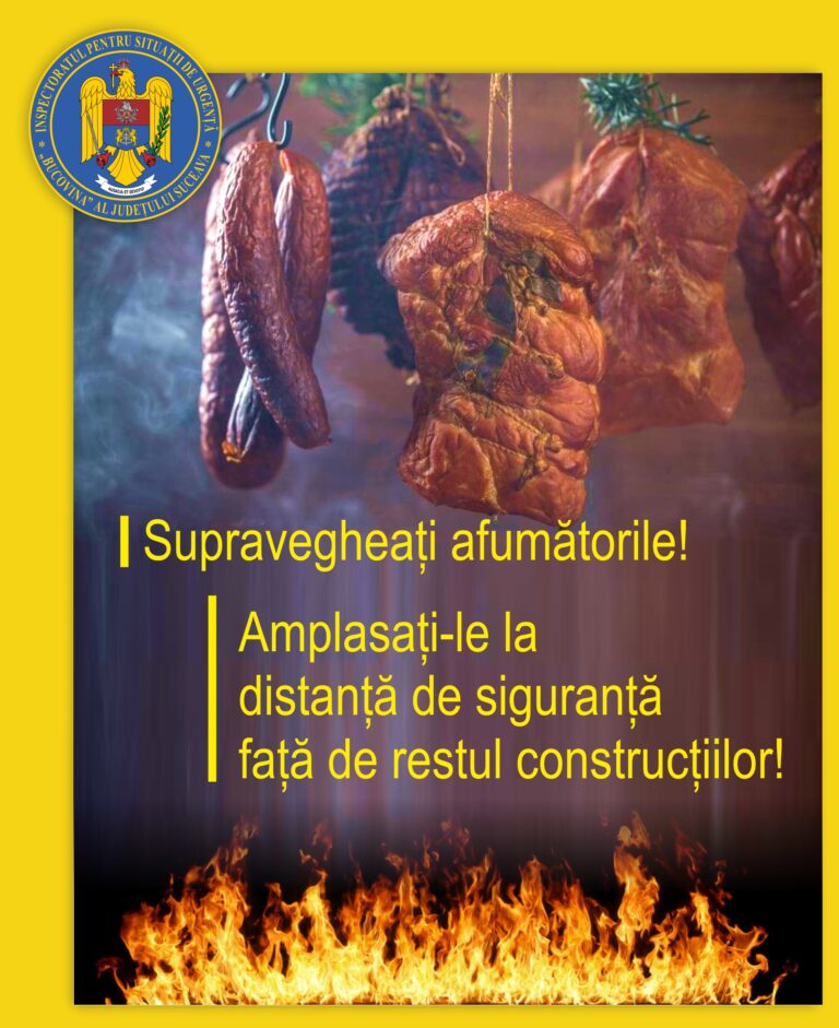 Pompierii suceveni au intervenit, în ultimele 24 de ore, la stingerea a patru incendii izbucnite din cauza unor afumători