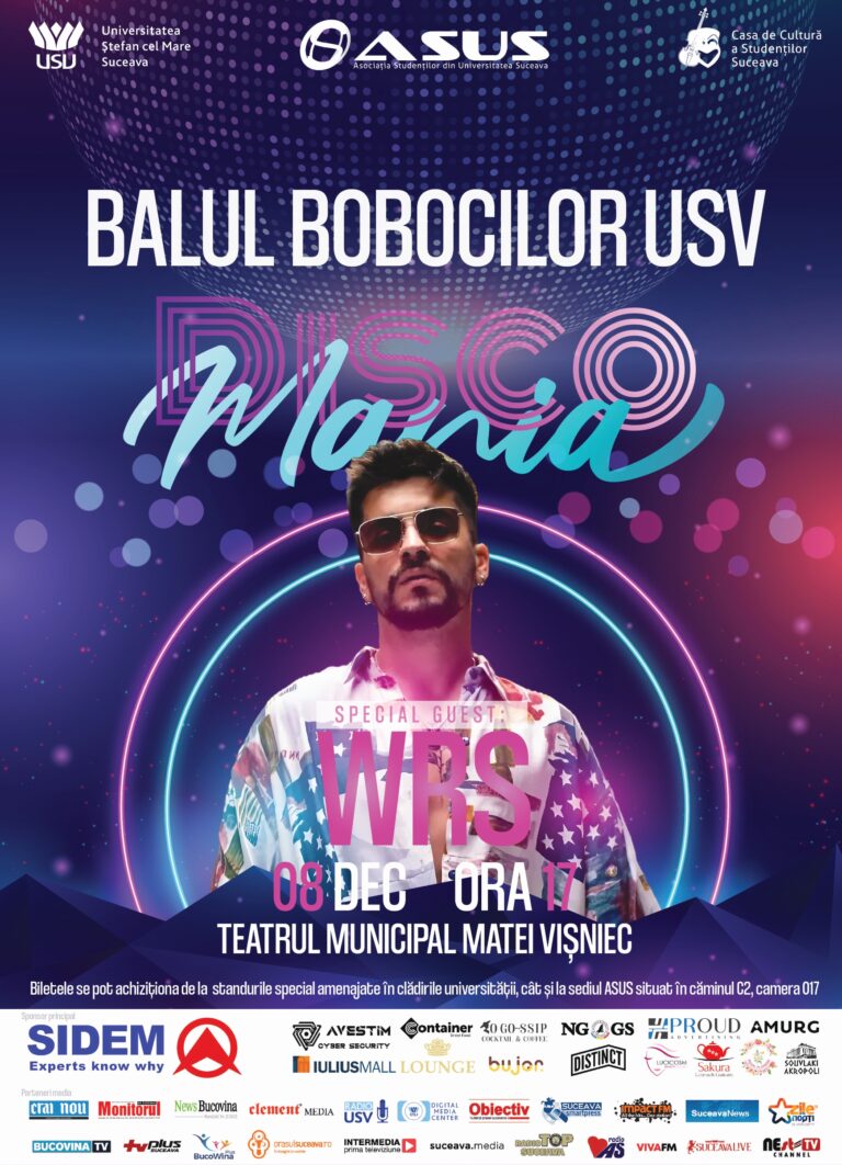 Balul Bobocilor USV 2022 va avea loc joi la Teatrul Municipal „Matei Vișniec” din Suceava