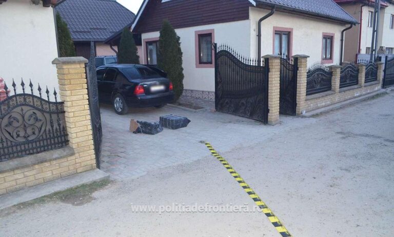 VIDEO FOTO Polițiști de frontieră blocați în trafic în timp ce urmăreau mașini burdușite cu țigări de contrabandă, la Straja și Brodina