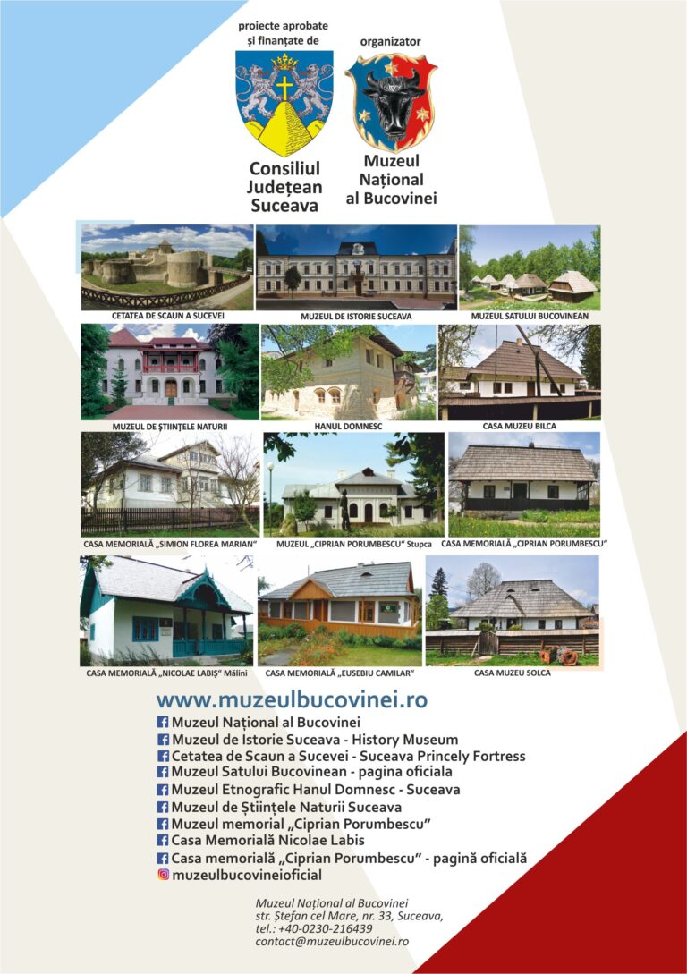 Muzeul Național al Bucovinei propune pentru 2023 o paletă de proiecte educaționale, ateliere de creație, ateliere istorico – didactice și lecții interactive de istorie, artă, arheologie, etnografie și științele naturii