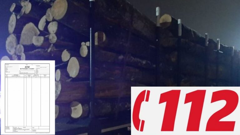 Așa – zisul activist de mediu Dănuț Ghinghiloschi a fost amendat cu 2.000 de lei pentru a sunat din nou aiurea la 112 să reclame un transport ilegal de lemne