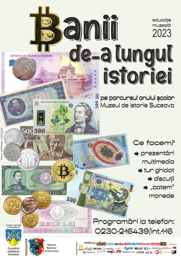 Muzeul Național al Bucovinei îi atrage pe suceveni cu proiectul de educație muzeală „Banii de-a lungul istoriei”