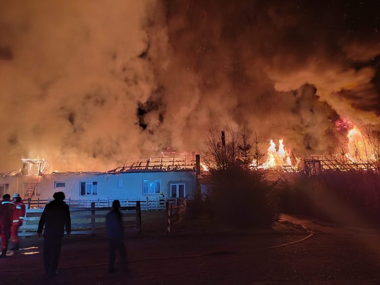 FOTO Incendiu apocaliptic la o fabrică de mobilă din satul Dumbrăvița