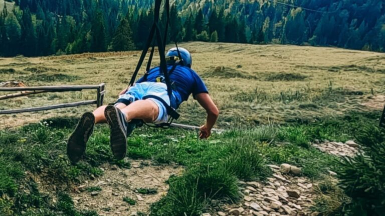 Un bărbat a ajuns în stare gravă la spital după ce s-a izbit într-un copac în timp ce se dădea cu tiroliana în Parcul Ariniș