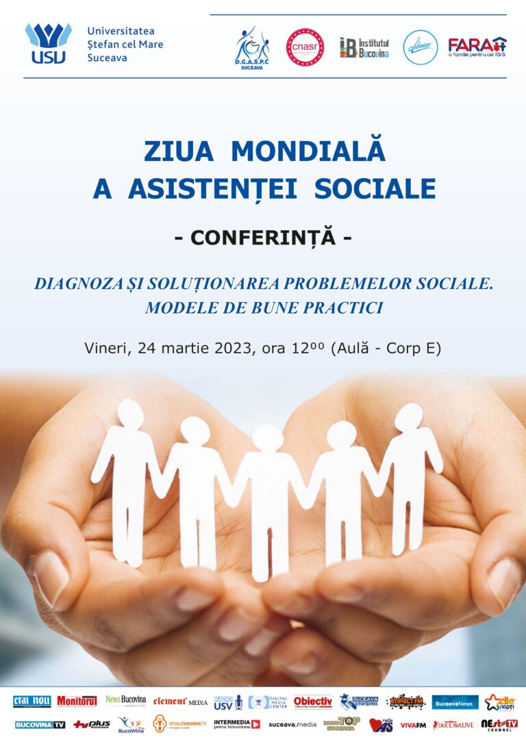 USV organizează conferința „Diagnoza și soluționarea problemelor sociale. Modele de bune practici” cu ocazia Zilei Mondiale a Asistenței Sociale