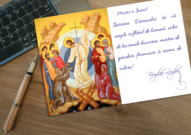 Hristos a înviat! Învierea Domnului să vă umple sufletul de lumină, ochii de lacrimile bucuriei, mintea de gânduri frumoase și inima de iubire! Bogdan Loghin, primarul municipiului Rădăuți