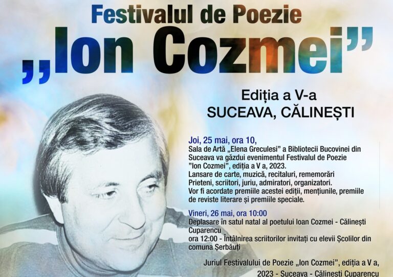 Festivalul de poezie „Ion Cozmei” ajunge la cea de-a V-a ediție