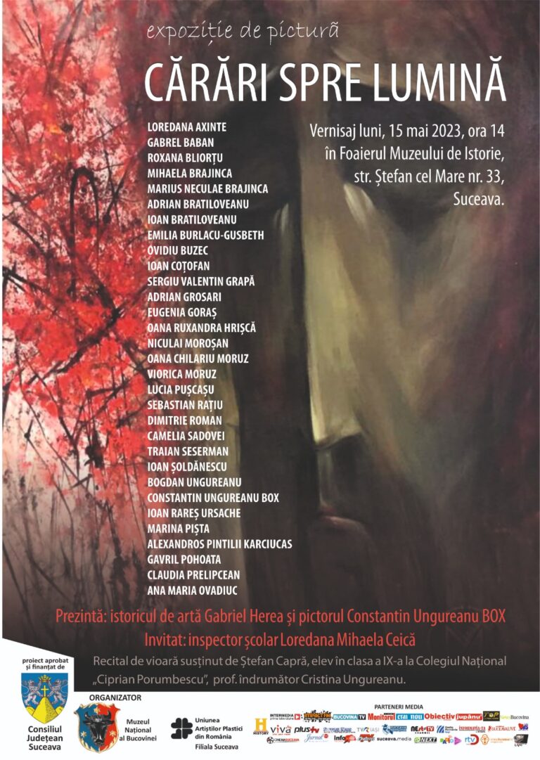 Muzeul de Istorie din Suceava va găzdui vernisajul expoziției „Cărări spre lumină”