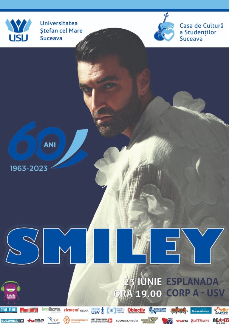 Concert Smiley, organizat de Casa de Cultură a Studenților pentru a sărbători 60 de ani de învățământ superior la Suceava