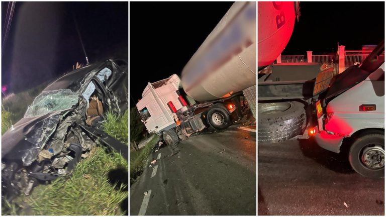 FOTO Gravul carambol rutier de la Forăști a fost produs de un tânăr care a adormit la volan