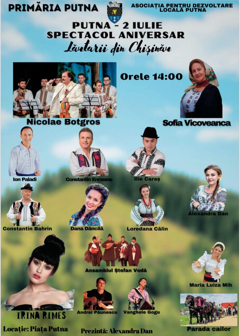 Spectacol de excepție organizat la Putna în ziua în care este prăznuit Sfântul Voievod Ștefan cel Mare: „Am pregătit și anul acesta momente deosebite și vom încerca să fim pe placul tuturor, îmbinând în spectacolul, devenit tradiție la Putna, cât mai multe genuri muzicale”