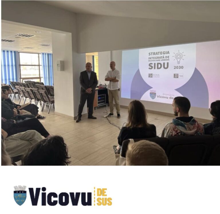 FOTO Vicovu de Sus găzduiește pentru o săptămână studenții de la Facultatea de Urbanism din cadrul Universității de Arhitectură și Urbanism „Ion Mincu” București: „Ne vor sprijini cu diferite idei și proiecte utile dezvoltării sustenabile pentru orașul nostru”