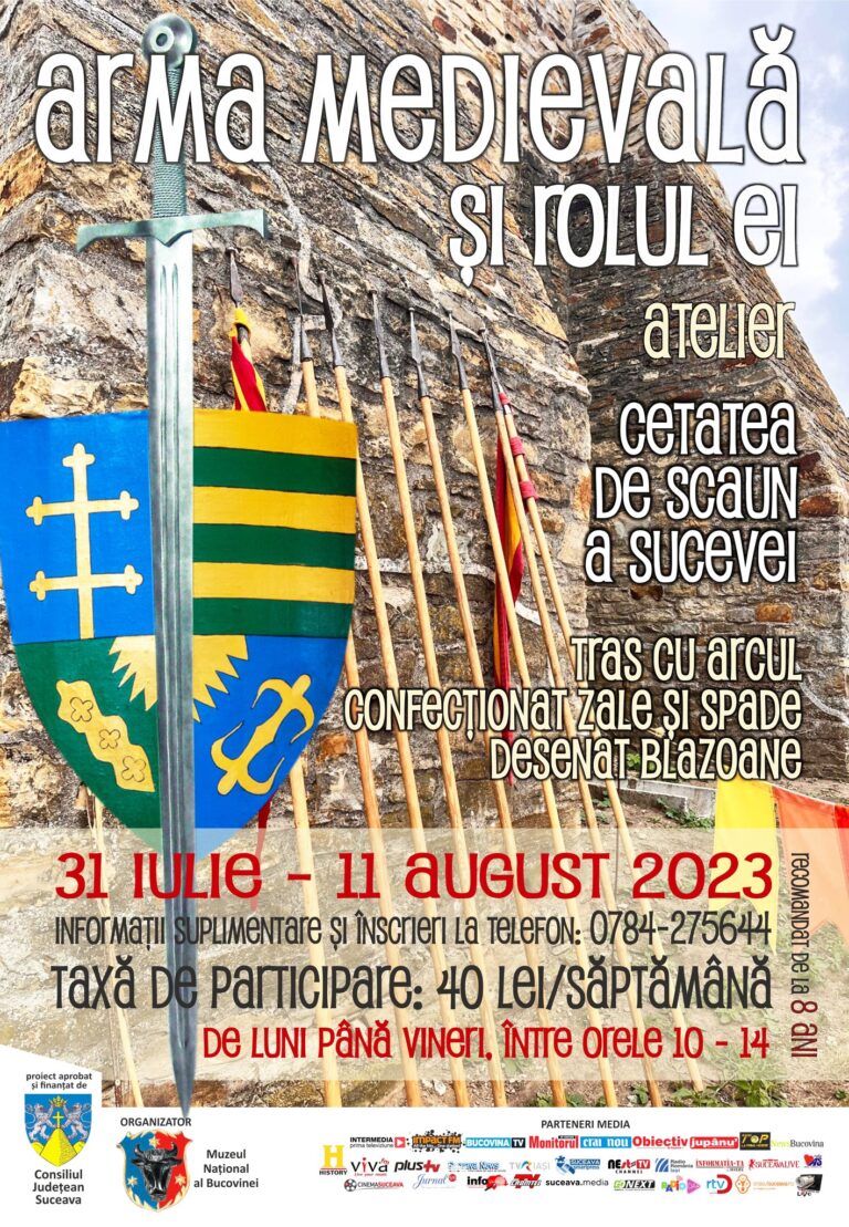 Muzeul Național al Bucovinei organizează activitatea educativă „Arma medievală și rolul ei”