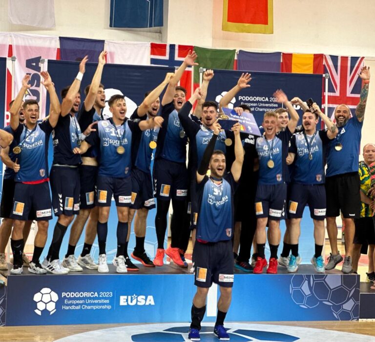 FOTO Echipa de handbal masculin CSU Suceava, campioană europeană la Jocurile Europene Universitare 2023