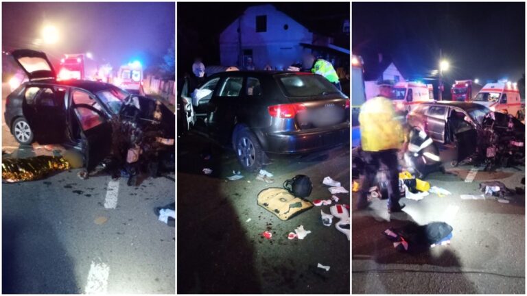 UPDATE FOTO Patru tineri au murit, iar un al cincilea a ajuns în stare gravă la spital, după ce s-au izbit violent cu mașina într-un stâlp, la Dorna Candrenilor