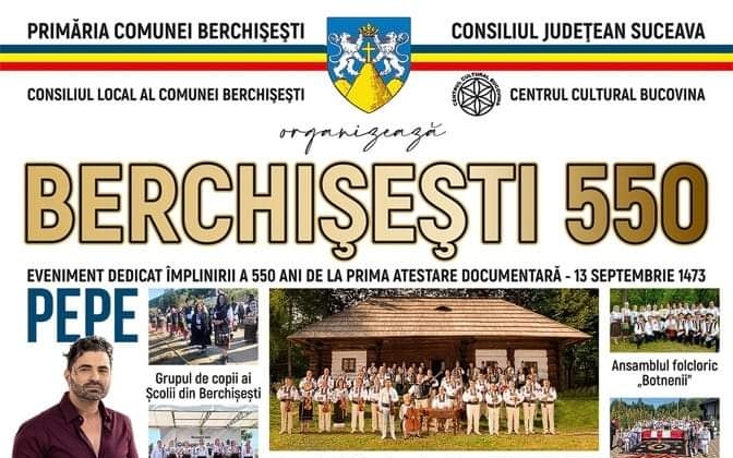 Spectacol de excepție pregătit la Berchișești cu ocazia împlinirii a 550 de ani de atestare documentară a comunei: „În acest an sărbătorim și 18 ani de la reînființarea comunei”