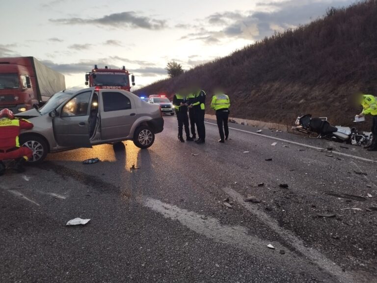 FOTO Un motociclist a fost grav rănit într-un accident produs pe centura Sucevei