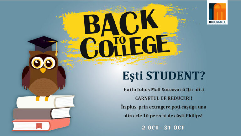 Iulius Mall Suceava îți face studenția mai frumoasă. E timpul pentru „Back to college”!