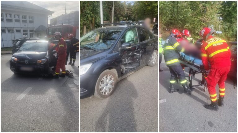FOTO O persoană a fost rănită în urma unui accident produs în zona Brădet din municipiul Suceava