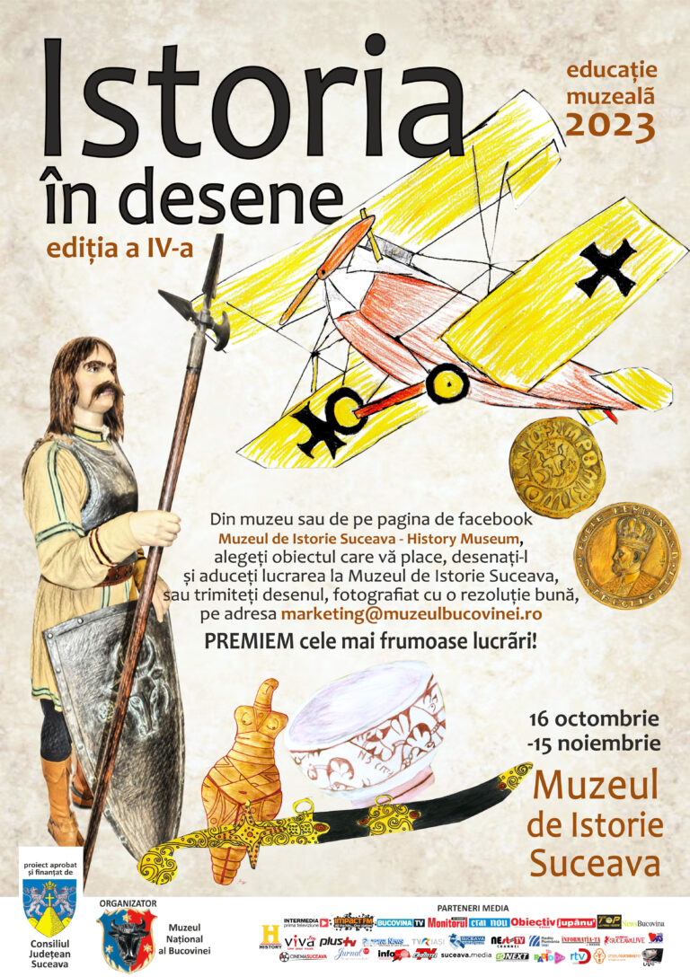 Muzeul Național al Bucovinei lansează cea de-a patra ediție a proiectului de educație muzeală „Istoria în desene”