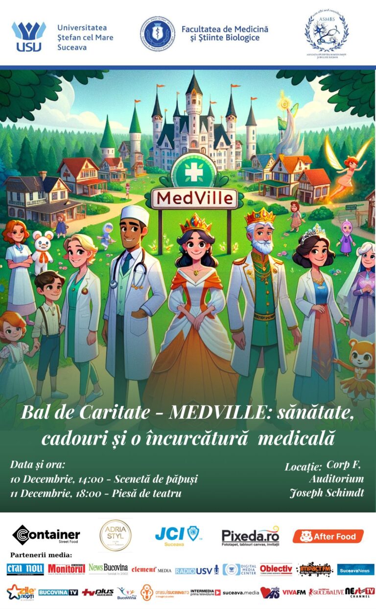Asociația Studenților Mediciniști și Biologi Suceava din cadrul USV organizează Balul de caritate MedVille