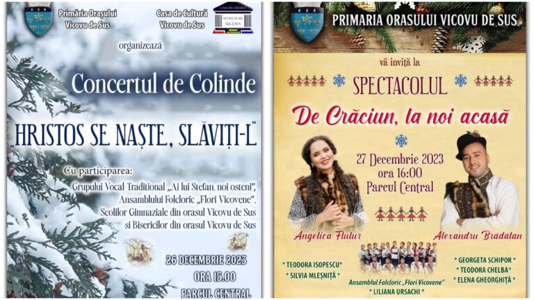 Surprize deosebite pregătite pentru cetățeni de Primăria Vicovu de Sus cu ocazia Sfintelor Sărbători de Crăciun