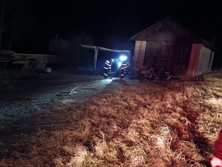 FOTO Un container de locuit a fost incendiat intenționat, la Ulma