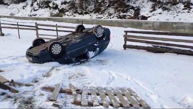 VIDEO Pădurar acuzat că i-a distrus mașina unui localnic din Broșteni care a reclamat la 112 un transport de lemne suspect: „Nu este prima dată când îmi distruge mașina”