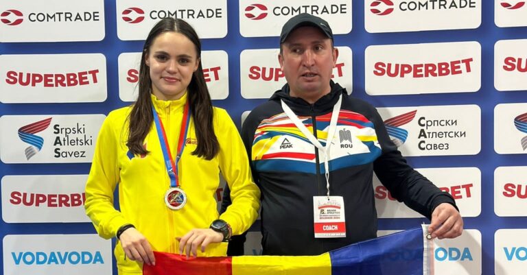 FOTO Atleta dorneancă Claudia Costiuc s-a întors cu medalia de aur de la Campionatul Balcanic U20 de la Belgrad