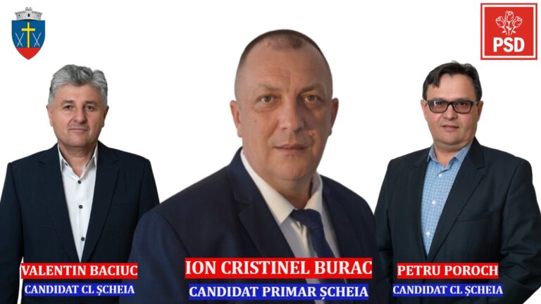 Valentin Baciuc şi Petru Poroch îşi propun ca împreună cu candidatul PSD Ion Cristinel Burac la funcția de primar al comunei Șcheia să aducă cât mai multe fonduri europene în localitate