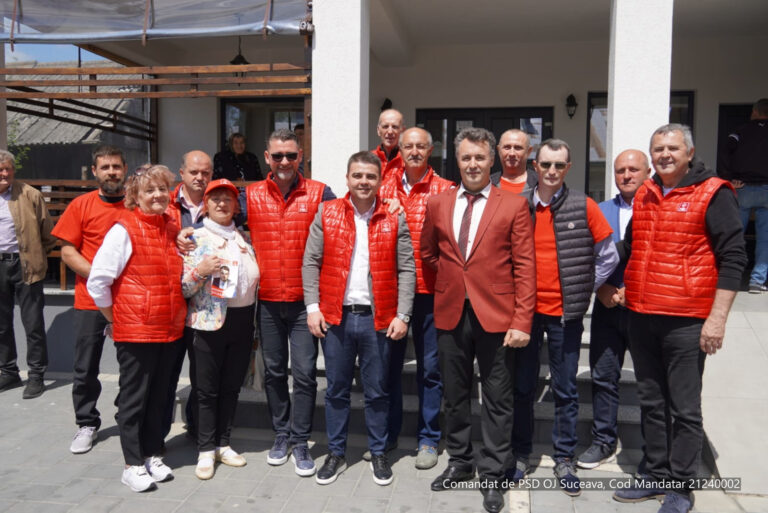 FOTO Gheorghe Șoldan a fost prezent la Dornești pentru a-l susține pe Vasile Săndel Cazacu, candidatul PSD pentru funcția de primar: „Experiența și devotamentul său sunt din nou necesare comunității”