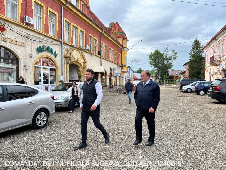 FOTO Gheorghe Flutur a fost din nou la Rădăuți, împreună cu primarul Bogdan Loghin, pe șantierele din municipiu