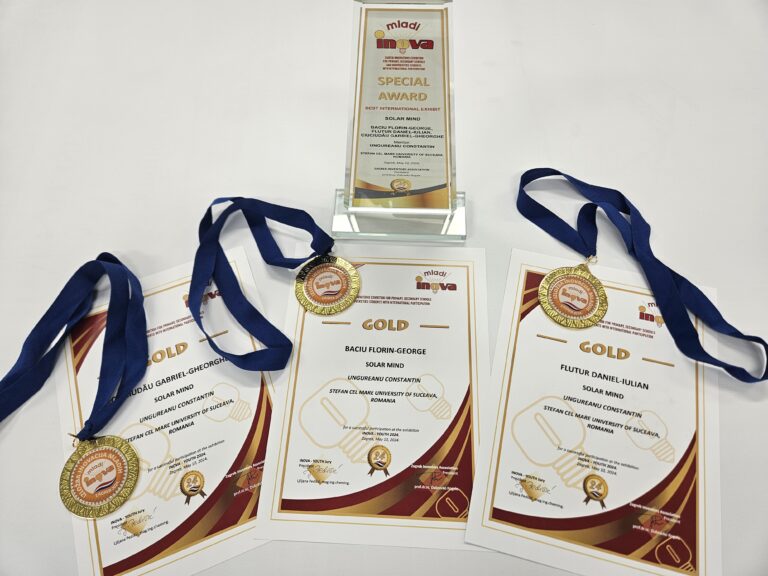 FOTO Studenții suceveni s-au întors cu o medalie de aur și cu premiul special de la Salonul INOVA-YOUTH