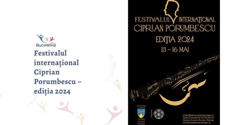 Festivalul Internațional „Ciprian Porumbescu”, ediția 2024, începe astăzi. Programul complet al concertelor și al concursului