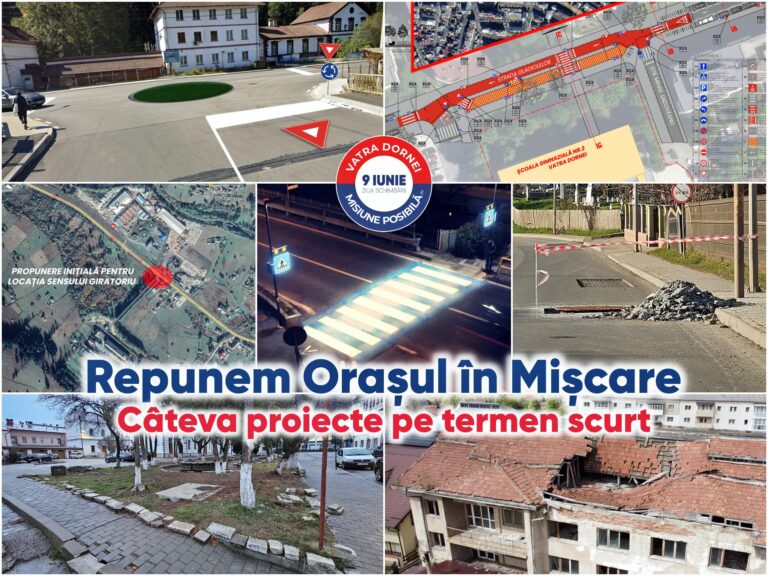 Gheorghe Apetrii a făcut publice câteva idei de proiecte simple și esențiale care pe termen scurt pentru a îmbunătăți aspectul Dornei: „În primul rând, orașul nostru are nevoie urgentă de o curățenie generală”