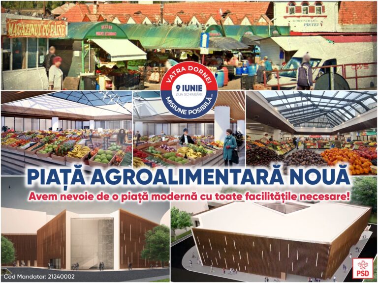 Gheorghe Apetrii, candidatul PSD la funcția de primar al municipiului Vatra Dornei: „Ne propunem construcția unei piețe agroalimentare noi, dotată cu toate facilitățile necesare”